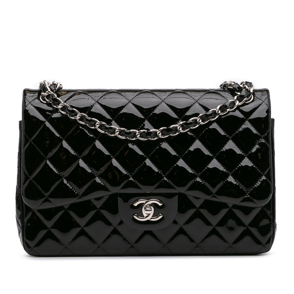 Pre-Loved Chanel Jumbo Classic Patent Double Flap - Picture 1 of 12